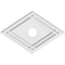 Ekena Millwork Diamond Architectural PVC Ceiling Medallion, 22"W x 14 5/8"H x 3"ID x 7 3/4"C x 1"P, One-Piece CMP22X14DD-03000 - alternate 1